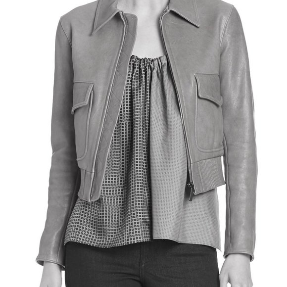 Wilsons Leather Jacket Coat M Bomber Cropped